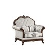 Gloria Traditional Style button tufted Chair made with wood in Ivory