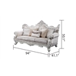 Melrose Traditional Sofa Made with Wood in silver