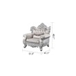 Melrose Traditional Style Chair Made with Wood in silver