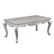 Melrose Traditional Coffee Table Made with Wood in Silver