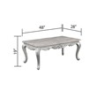 Melrose Traditional Coffee Table Made with Wood in Silver
