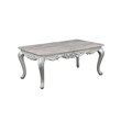 Melrose Traditional Coffee Table Made with Wood in Silver