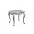 Melrose Traditional Style End Table Made with Wood in Silver