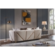 Chanelle Thick Velvet Fabric Upholstered Sofa Made With Wood in Beige