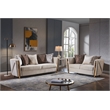 Chanelle Thick Velvet Fabric Upholstered Sofa Made With Wood in Beige