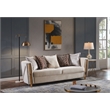 Chanelle Thick Velvet Fabric Upholstered Sofa Made With Wood in Beige