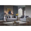 Chanelle Thick Velvet Fabric Upholstered Sofa Made With Wood in Gray