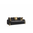 Lust Modern Style 2PC Living Room Set Made with Wood in Black