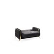 Lust Modern Style 3PC Living Room Set Made with Wood in Black