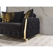 Lust Modern Style 3PC Living Room Set Made with Wood in Black