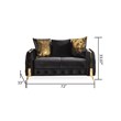 Lust Modern Style 3PC Living Room Set Made with Wood in Black