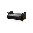 Lust Modern Style 3PC Living Room Set Made with Wood in Black