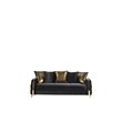 Lust Modern Style 3PC Living Room Set Made with Wood in Black