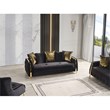 Lust Modern Style 3PC Living Room Set Made with Wood in Black