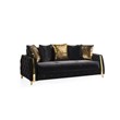 Lust Modern Style 3PC Living Room Set Made with Wood in Black