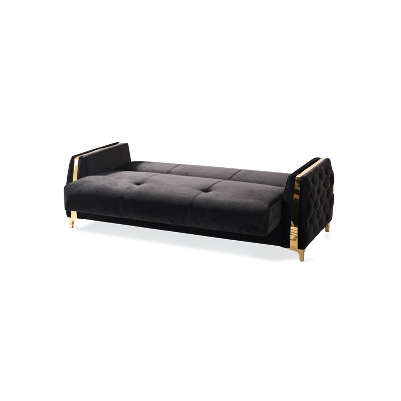 Lust Modern Style 3PC Living Room Set Made with Wood in Black