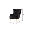 Lust Modern Style 3PC Living Room Set Made with Wood in Black