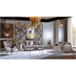 Lust Modern Style 3PC Living Room Set Made with Wood in Taupe