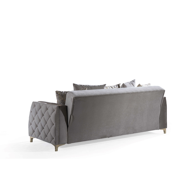 Lust Modern Style 3PC Living Room Set Made with Wood in Taupe