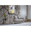Lust Modern Style 3PC Living Room Set Made with Wood in Taupe