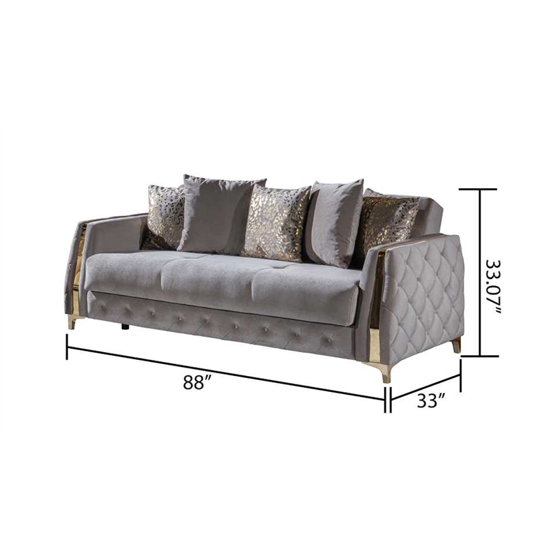 Lust Modern Style 3PC Living Room Set Made with Wood in Taupe