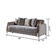 Lust Modern Style 3PC Living Room Set Made with Wood in Taupe