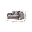 Lust Modern Style 3PC Living Room Set Made with Wood in Taupe