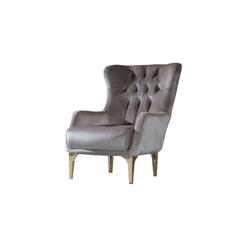Lust Modern Style 3PC Living Room Set Made with Wood in Taupe