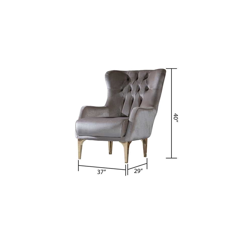 Lust Modern Style 3PC Living Room Set Made with Wood in Taupe