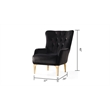 Lust Modern Style Chair Made with Wood in Black