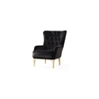 Lust Modern Style Chair Made with Wood in Black
