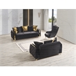 Lust Modern Style Chair Made with Wood in Black