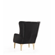 Lust Modern Style Chair Made with Wood in Black