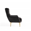 Lust Modern Style Chair Made with Wood in Black