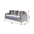 Lust Modern Style 3PC Living Room Set Made with Wood in White