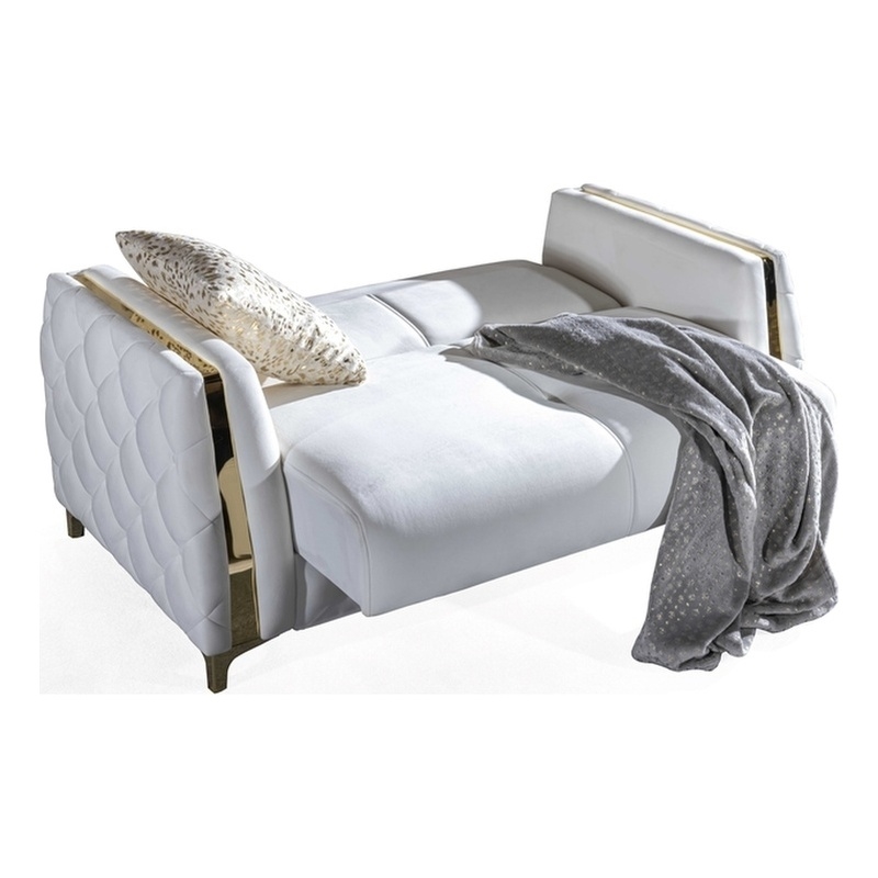 Lust Modern Style 3PC Living Room Set Made with Wood in White