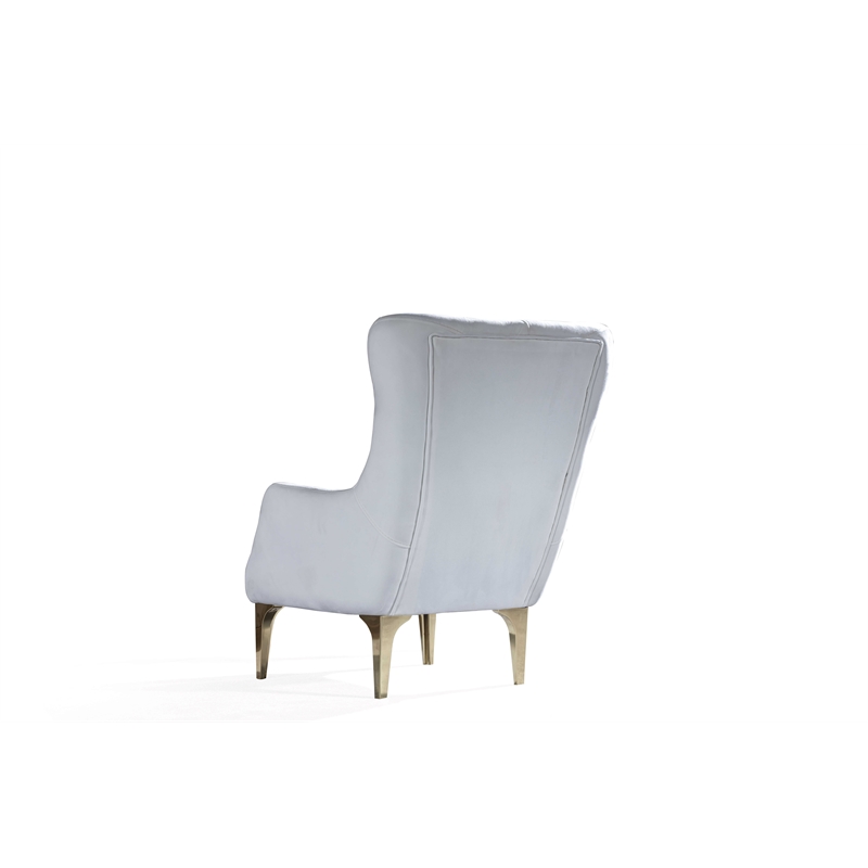 Lust Modern Style Chair Made with Wood in White