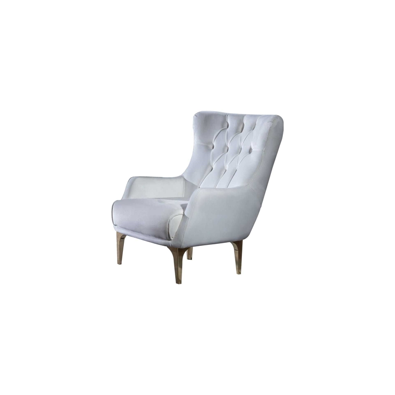 Lust Modern Style Chair Made with Wood in White