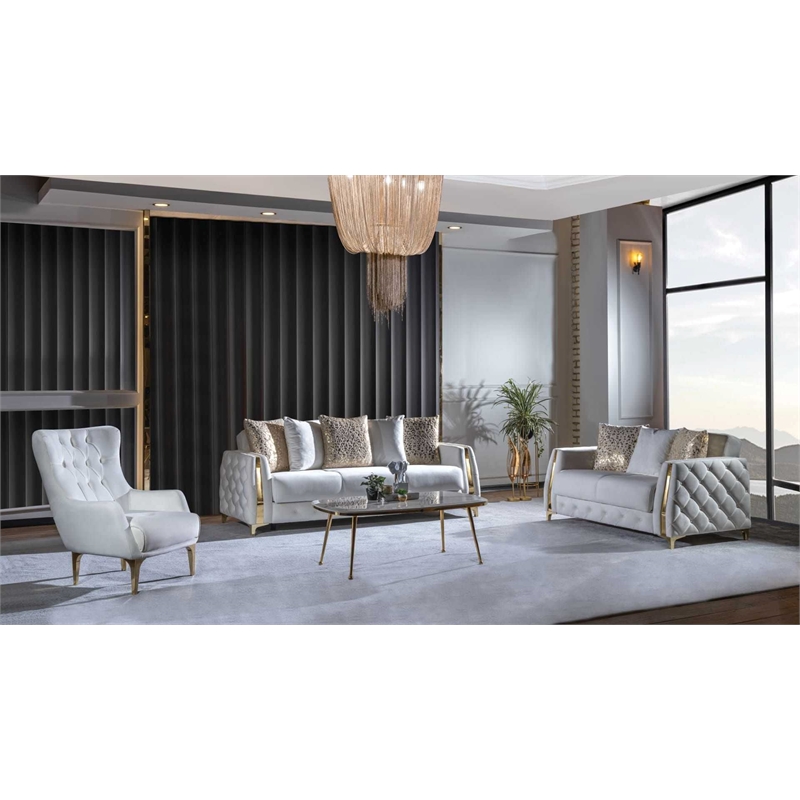Lust Modern Style Chair Made with Wood in White