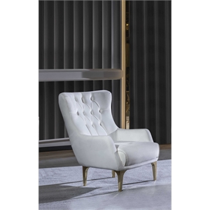 Lust Modern Style Chair Made with Wood in White