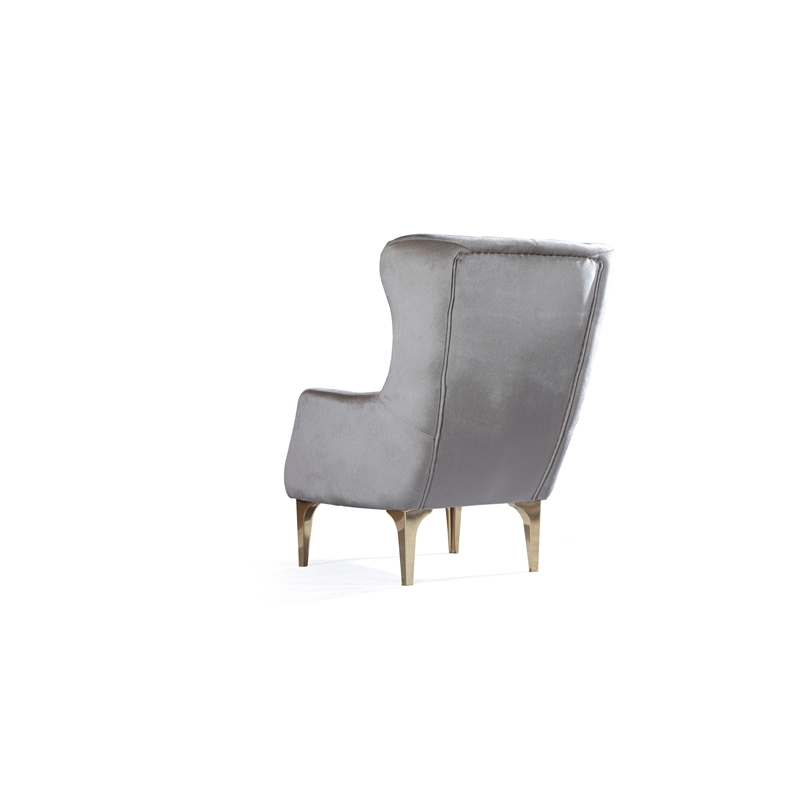Lust Modern Style Chair Made with Wood in Taupe