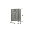 Modern Style 5-Drawer Chest Made with Wood in Gray