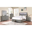 Modern Style 5-Drawer Chest Made with Wood in Gray
