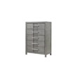 Modern Style 5-Drawer Chest Made with Wood in Gray