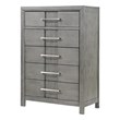 Modern Style 5-Drawer Chest Made with Wood in Gray