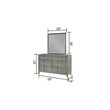 Queen 4PC Modern Style Storage Bedroom Set Made with Wood in Gray