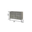 Queen 4PC Modern Style Storage Bedroom Set Made with Wood in Gray