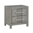 Queen 4PC Modern Style Storage Bedroom Set Made with Wood in Gray