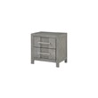 Queen 4PC Modern Style Storage Bedroom Set Made with Wood in Gray