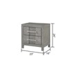 Queen 4PC Modern Style Storage Bedroom Set Made with Wood in Gray
